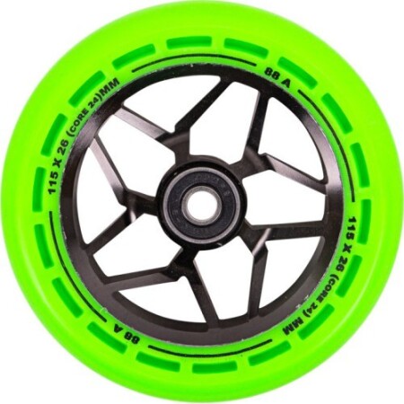 Scooter tekerlekleri LMT L, 115mm, ABEC, 9 rulmanlı - Siyah, yeşil - Limit