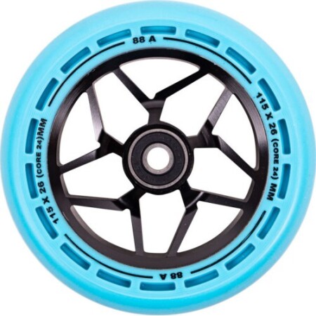 Scooter wheels LMT L, 115mm, w/ ABEC, 9 bearings - Black, blue - Limit