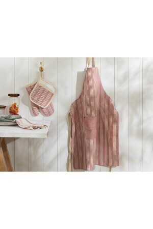 Scratch Line Cotton Pocket Kitchen Apron Red - English Home