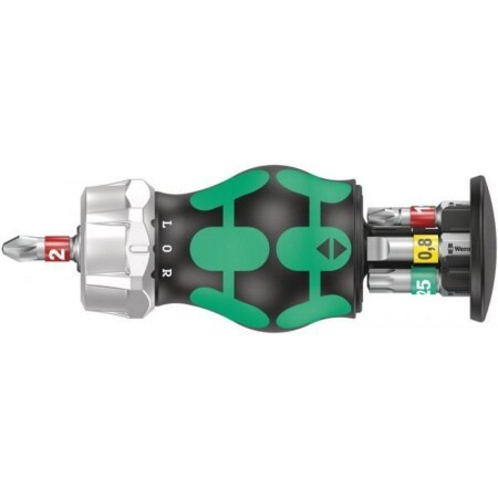 Screwdriver with bit magazine WERA Kraftform Kompakt Stubby RA 4 - Wera