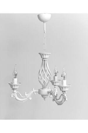 Sea 3 Arm Cast White Chandelier 11333 - Berk Avize