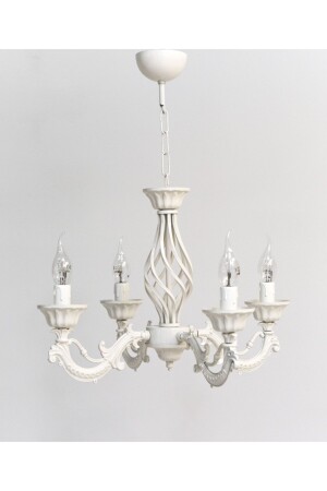 Sea 4 Arm Casting Cream Chandelier 3312 - Berk Avize