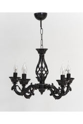 Sea 5 Arm Cast Black Chandelier 51313 - Berk Avize