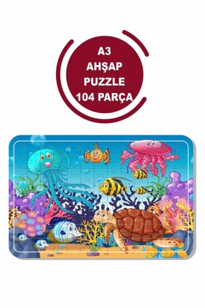 Sea Creatures A3 104 Piece Puzzle - Toy - Jigsaw - Lipyos