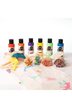 Sea Creatures Finger Paint Set FPDENİZ - MammacomicaDough