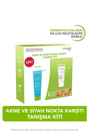 Sebium Acne Prone Skin Anti-Acne and Blackhead Introduction Kit (Cleaning Gel-Care Cream) - Bioderma