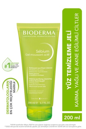 Sebium Gel Active Oily-Acne Prone Skin Anti-Acne Salicylic Acid Cleansing Gel 200 ml - Bioderma