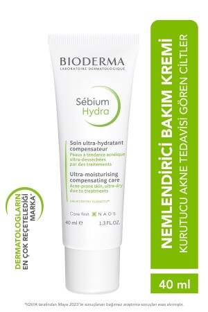 Sebium Hydra Yoğun Nemlendirici Seramid İçeren Kurutucu Akne Tedavisi Yatıştırıcı Bakım Kremi 40 ml - Bioderma