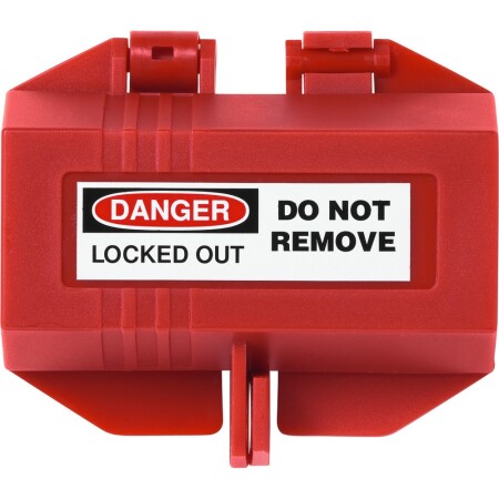 Security lock for extension cord with standard plugs ABUS P110, red - ABUS