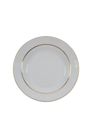 Sedef 19cm Hollow Dinner Plate Deep Plate 6 Pieces with Gold Mesh SF19CK - Güral Porselen