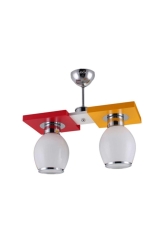 Sedef 9400-2 GS 2'li Avize - Sarı-Kırmızı - Sedef Avize