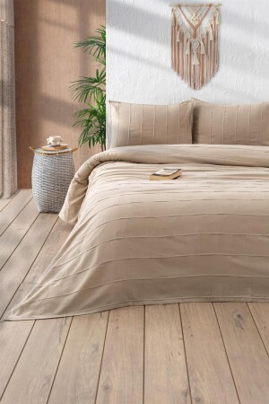 Sedef Double Duvet Set Beige DC05Y160560702 - DENİZLİ CONCEPT