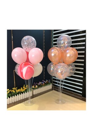 Şefaf Balon Standı 7'li Parti Süsleme Aparatı - Balonevi