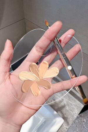 MNZ-Transparent Foundation Palette Mixing Palette ميكابول للمنظمة للمكياج للمكابول السائلة - Bahels Beauty