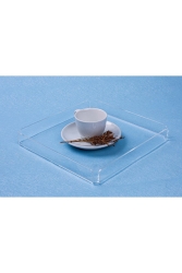 Şeffaf Pleksi Tepsi 20x20 cm Servis Kahve Çay Ve Sunum Tepsisi ŞEFFAFPLEKSİTEPSİ - Asfal