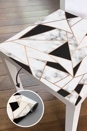Sehpa Kaplama Mozaik Mermer Deseni Sticker Folyo 60x60 Cm - 212Shop