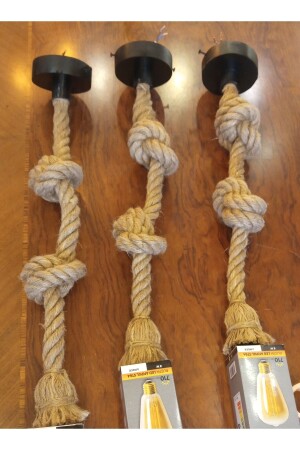 Seil-Einzelpendel-Kronleuchterlampe. Seil-Einzelpendel-Kronleuchterlampe 002 - SİMETRİ AVİZE