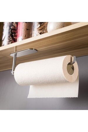 Selbstklebender Papierrollen-Handtuchhalter aus Edelstahl – Serviettenhalter – keine Schrauben – kein Bohren. - Deltahome