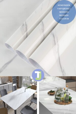 Self-adhesive Marble Pattern Foil Kitchen Bathroom Countertop Wall Table Covering 60cmX100cm - Technojet