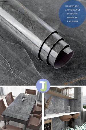 Self-adhesive Marble Pattern Foil Kitchen Bathroom Countertop Wall Table Covering 60cmX100cm - Technojet