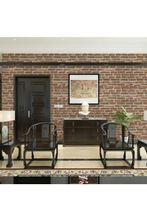 Self Adhesive Tile Brick Pattern Wallpaper Panel Nw23 - Renkli Duvarlar