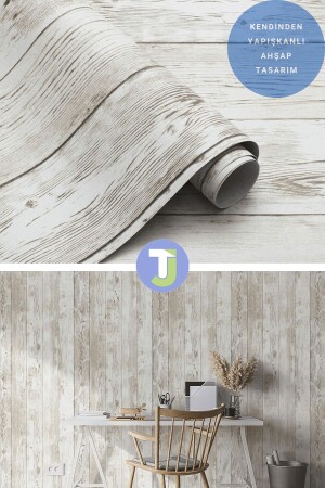 Self Adhesive Wood Look Wall Cabinet Table Kitchen Countertop Veneer 45cmX100cm - Technojet