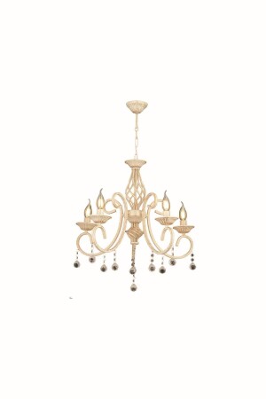 Selis 5-teiliger cremefarbener Hängelampen-Kronleuchter G-634-5K - Trendylight