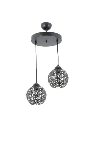 Seljuk Ball Motif Star Wrought Iron Model Retro Rustic Pendant Lamp Chandelier LMBDR35331 - Lambadar
