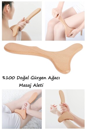 Selülit Giderici Ahşap Masaj Aleti Ve Akapunktur El Yapımı Lenf Drenaj % 100 Doğal - 3