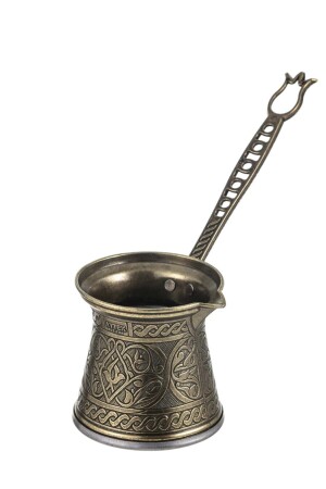 Sema Patterned Cast Iron Coffee Pot for 4 People - Copper Coffee Pot Compatible with Magnetic Stoves 09 - Aytek