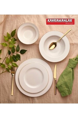 Şems 55-Piece Dinner Set for 12 People, Plain ŞEMSSADE55 - Kahramanlar