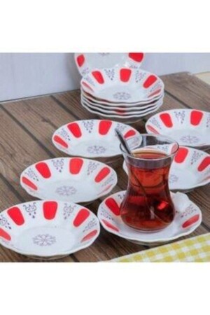 Şengül Züccaciye 12-Piece Luxury Porcelain Porcelain Tea Plate Şengül Züccaciye porcelain tea plate - CKR