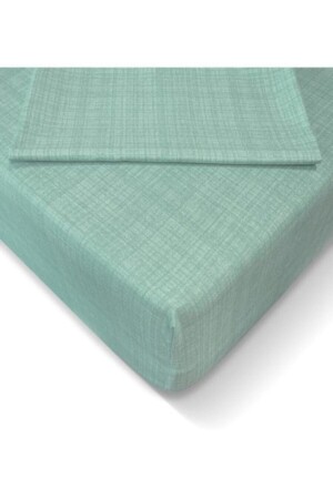 Şenkahveci 180x200 Battal Double Pillowed Water Green Elastic Sheet - Şenkahveci Tekstil