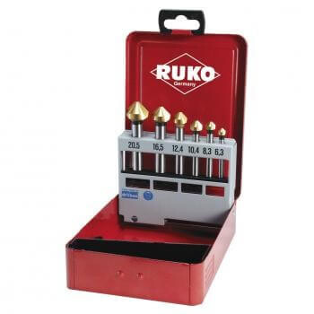 Senker-Set RUKO TiN HSS, 6-teilig - Ruko