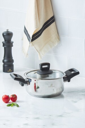 Senna Induction Bottom Steel Pot 18 Cm 2 Lt 153. 03. 08. 2229 - Karaca
