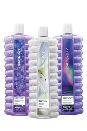 Senses Lily Lavender Violet and Raspberry Scented Bubble Bath Pack - Avon