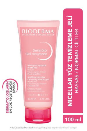 Sensibio Foaming Gel Empfindliche und normale Haut Spülendes Mizellen-Gesichtsreinigungsgel 100 ml - Bioderma