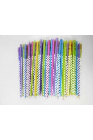 Seo Colored Bellows Gelatin Frozen Straws 100 Piece Pack - Pipetsan