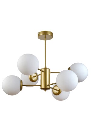 Seoul Modern Design Wohnzimmer Esszimmer Küche Vintage Farbe Weiß Glas 6-teiliger Kronleuchter S4120 - Modavize