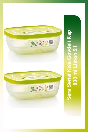 Sera Series Short Stem Container 800 ml Lemon 2-pack serasera - Tupperware