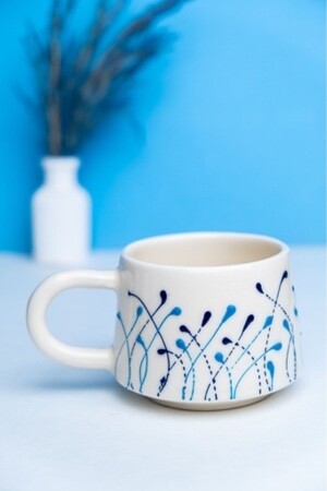 Seramik el işçiliği kupa mug 200cc MODERN - İlbay Çini Takı