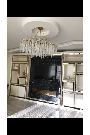 Serip Kristal Taşlı Modern Avize Aydınlatma 7659999 - cristalya avize