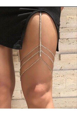 Şerit Pırlanta Taşlı Bacak Aksesuarı Leg Accessory Zirkon - Classy