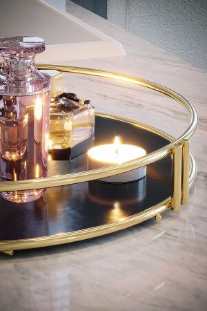 Service Presentation Tray Catering Gold Large Luxury Organizer Tableware Kitchen Promise Engagement Tray TYC00129432419 - Bino
