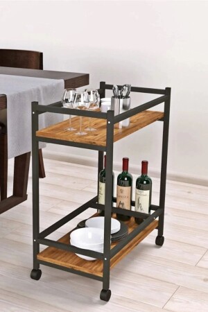 Serving Table, Presentation Table, Side Table, Side Table, Coffee Table, Wheeled Table, Servant Bar Car ALS140220237 - HNC HOME