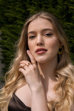 Set aus 6 goldfarbenen Ringen und Verbindungsringen - Hitdukkan