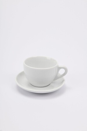 Set aus großen Cappuccinotassen und Untertassen aus Verona-Porzellan – 260 ml (9 OZ) 32848 - ANCAP