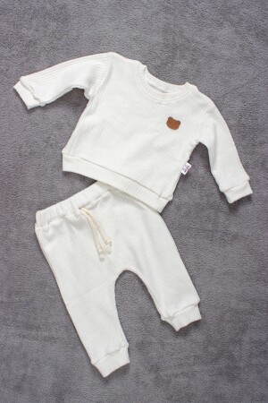 Set aus schnurgebundenem Oberteil und Unterteil für Babys mit Teddybär-Zubehör - Adabebek