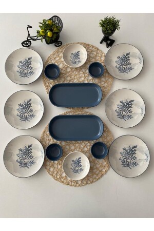 Set Breakfast Blue Magic 14 Pieces for 6 People dmtaks00140014 - Keramika