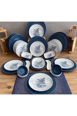 Set Breakfast Blue Magic 36 Pieces for 12 People dmt20220036 - Keramika